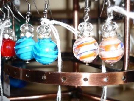 boucles en verre 4€